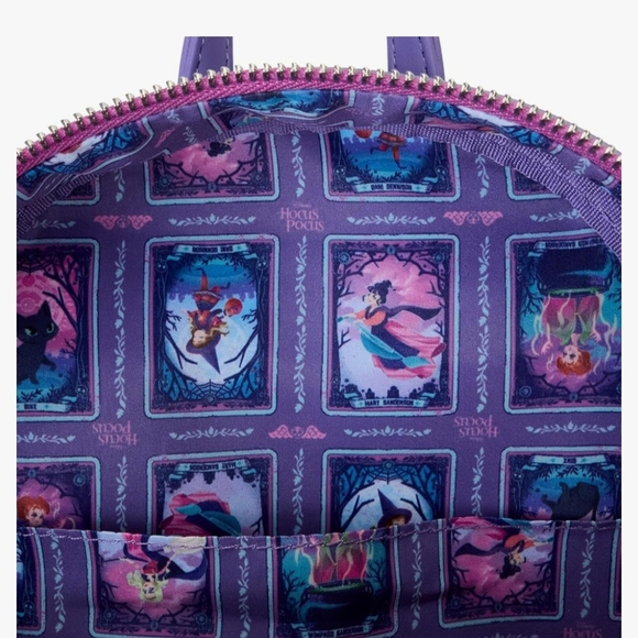 Loungefly Hocus Pocus Tarot Card Binx Iridescent Mini Backpack NWT main image 4